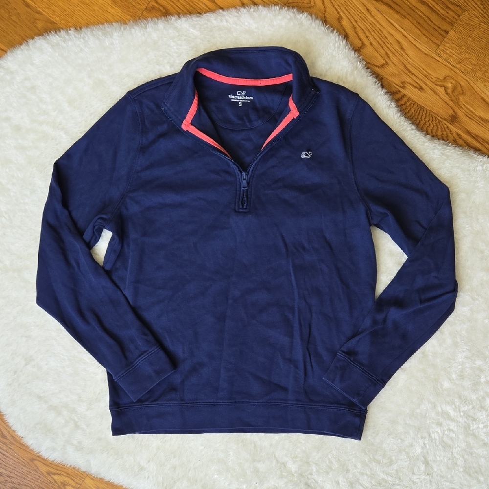Vineyard Vines Navy Pull Over, Girls Extra Large